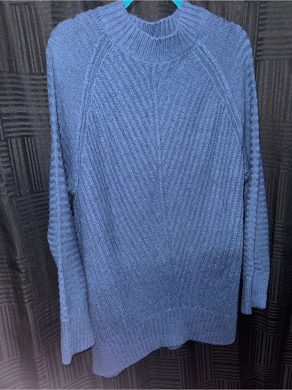 Sonoma Blue Textured Knit Crewneck Sweater